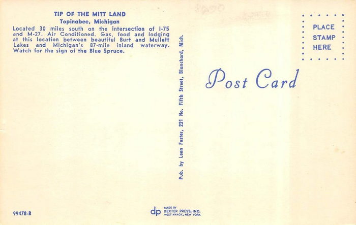 Tip of the Mitt Land - Vintage Postcard (newer photo)